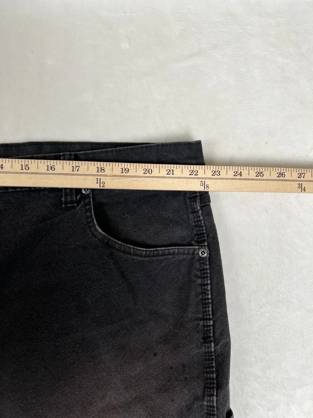 VTG Dickies Pants Mens 44x30 Black Workwear Utility Carpenter Grunge Sun Faded